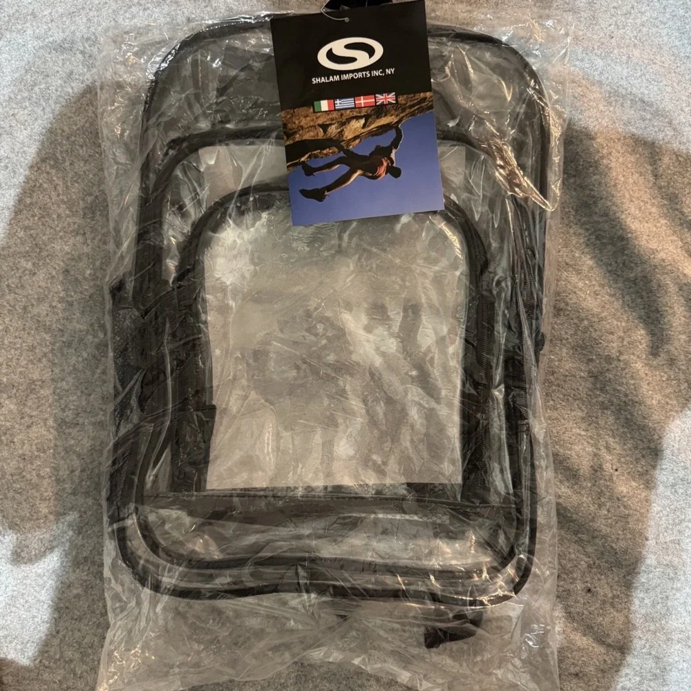Shalam Imports CL2220 Clear Backpack Large Transparent Heavy Duty PVC